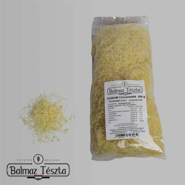 Durum cérna tészta 200g -Balmaz tészta