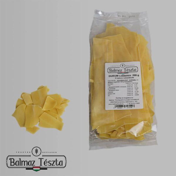 Durum lebbencs tészta 200g 8 tojásos -Balmaz tészta